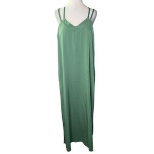 Shebird Green Womens 5 Medium/Large Savannah Strappy Maxi Dress Loungewear Comfy